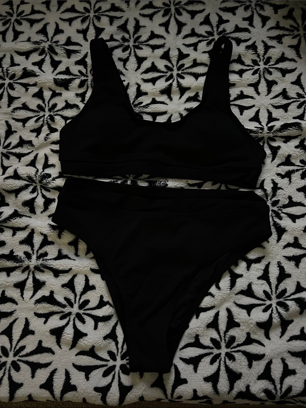 Black High-Waist Bikini Set - Women Swim size S
